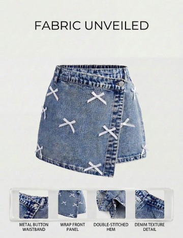 Fusta pantalon Shein Kids, albastru