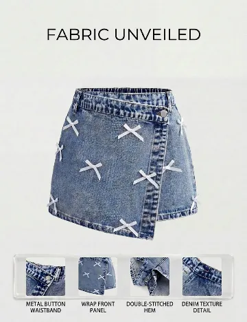 Fusta pantalon Shein Kids, albastru