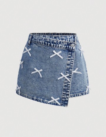 Fusta pantalon Shein Kids, albastru