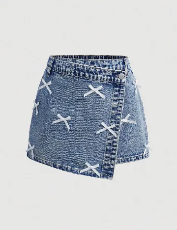 Fusta pantalon Shein Kids, albastru