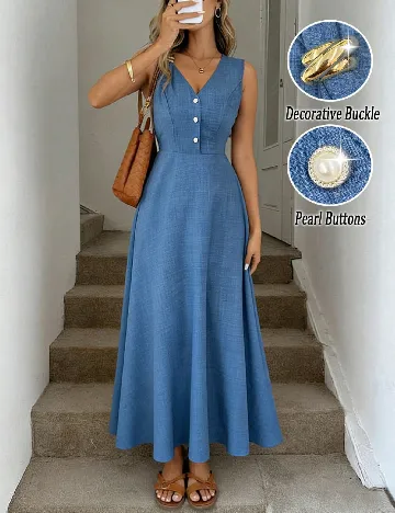 Rochie medie SHEIN, albastru