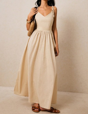 Rochie lunga Poeselle, bej