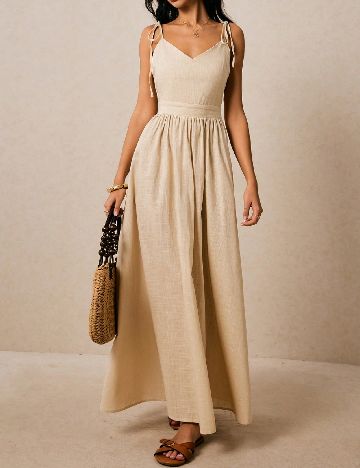 Rochie lunga Poeselle, bej