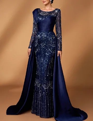 Rochie lunga SHEIN, bleumarin inchis