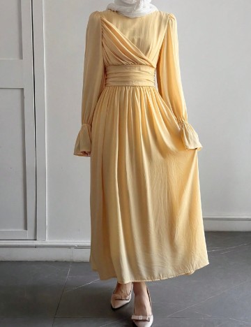 Rochie lunga Dazy, galben