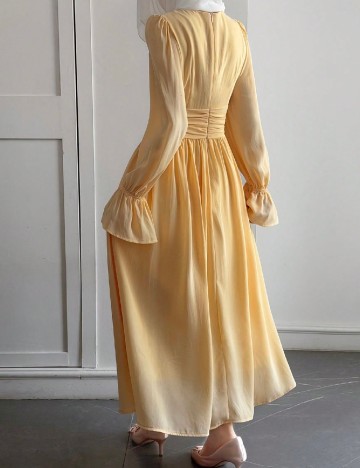 Rochie lunga Dazy, galben