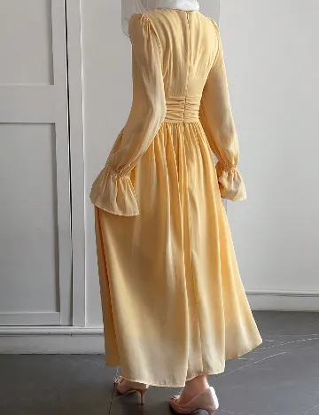 Rochie lunga Dazy, galben