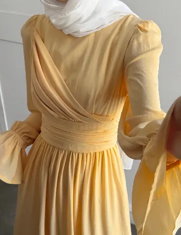 Rochie lunga Dazy, galben
