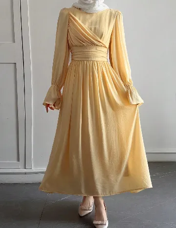 Rochie lunga Dazy, galben