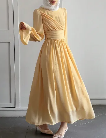 Rochie lunga Dazy, galben