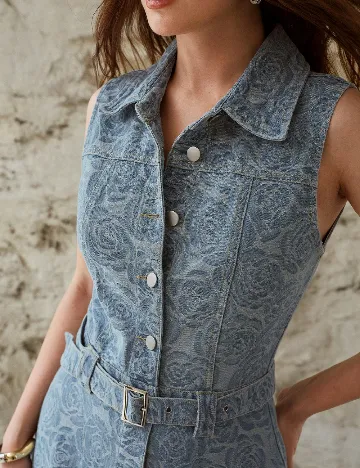 Rochie medie MOTF, albastru