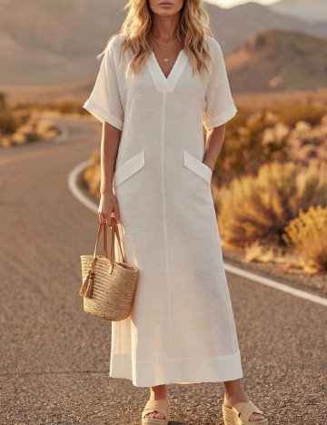 Rochie lunga SHEIN, alb