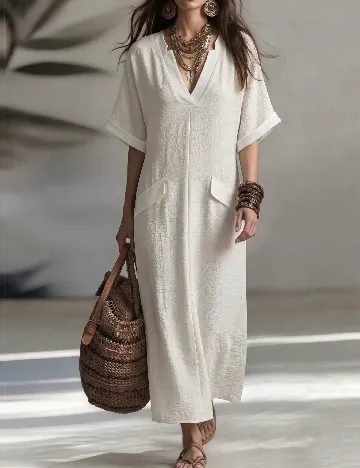 Rochie lunga SHEIN, alb