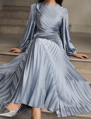 Rochie lunga Zeylah, albastru