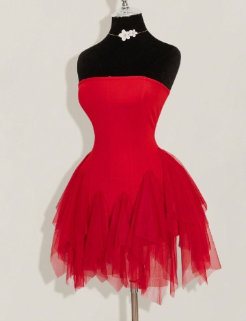Rochie scurta SHEIN, rosu