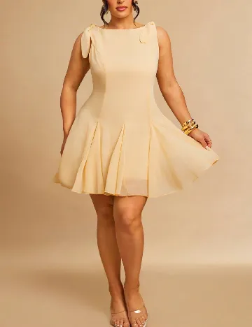 Rochie scurta SHEIN CURVE, galben
