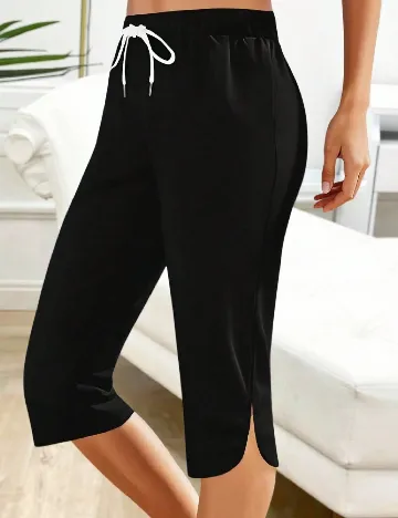 Pantaloni trei sferturi SHEIN, negru