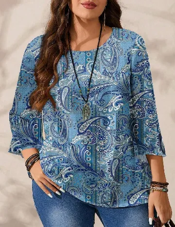 Bluza SHEIN CURVE, albastru