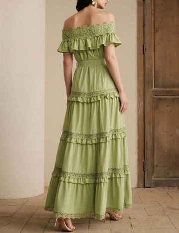 Rochie lunga Anewsta, verde