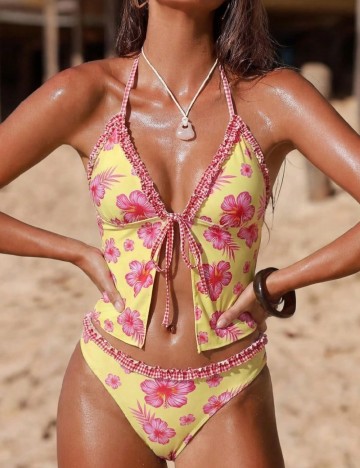 Costum de baie SHEIN, galben
