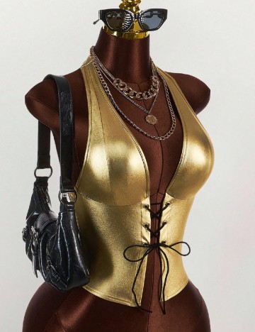 Top SHEIN, auriu