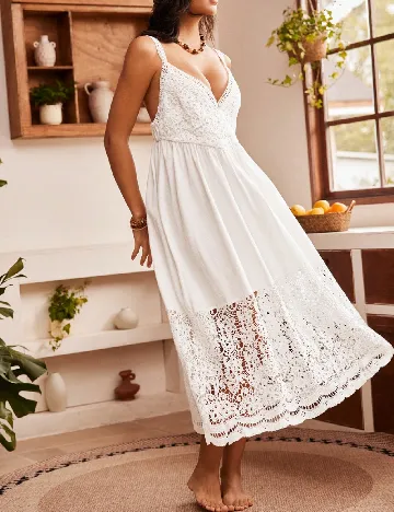 Rochie medie SHEIN, alb