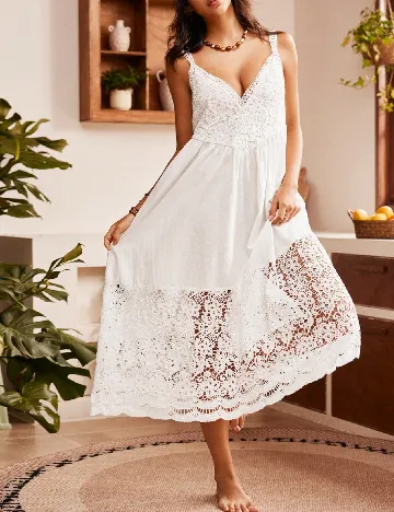 Rochie medie SHEIN, alb
