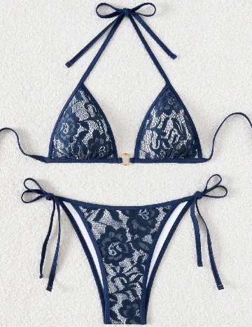 Costum de baie SHEIN, bleumarin