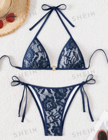 Costum de baie SHEIN, bleumarin
