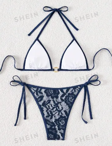 Costum de baie SHEIN, bleumarin