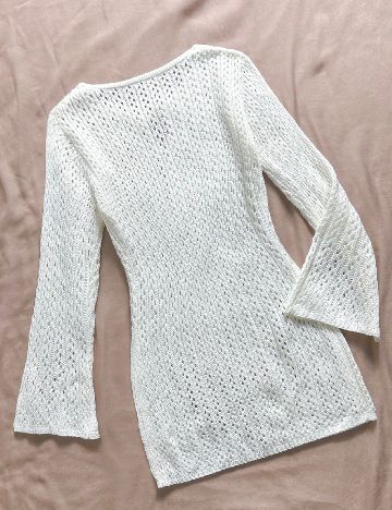 Rochie de plaja Shein Kids, ecrua