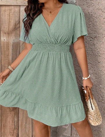 Rochie scurta SHEIN CURVE, verde