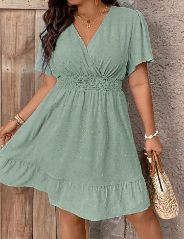Rochie scurta SHEIN CURVE, verde
