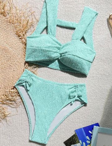 Costum de baie Shein Kids, turcoaz