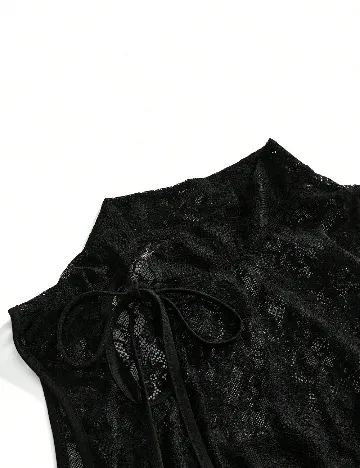 Top Romwe Plus Size, negru