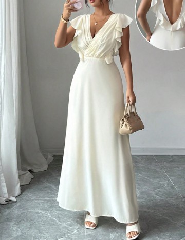 Rochie lunga SHEIN, ecru