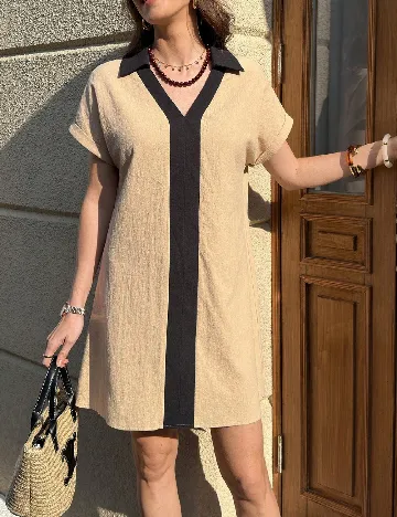 Rochie scurta SHEIN, crem