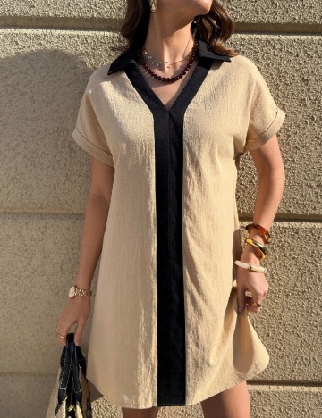 Rochie scurta SHEIN, crem
