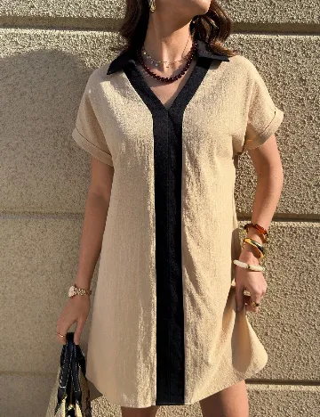 Rochie scurta SHEIN, crem
