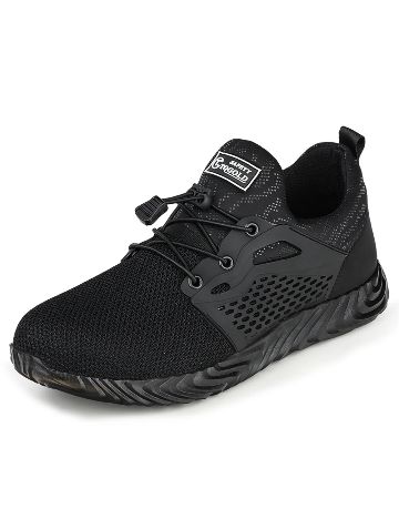 Adidasi imblaniti de protectie cu varf metalic TQGOLD, negru