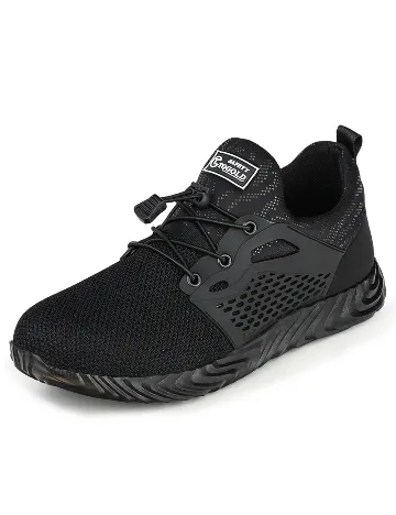 Adidasi imblaniti de protectie cu varf metalic TQGOLD, negru