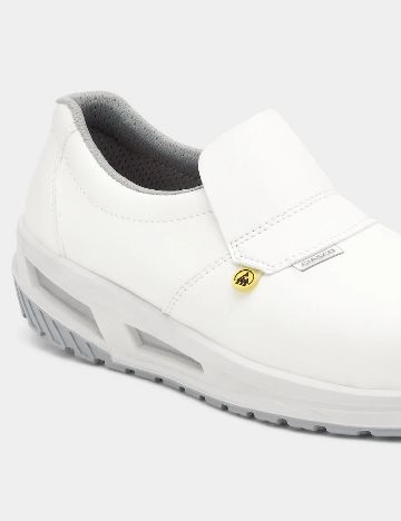 Pantofi de protectie cu varf metalic Giasco, alb