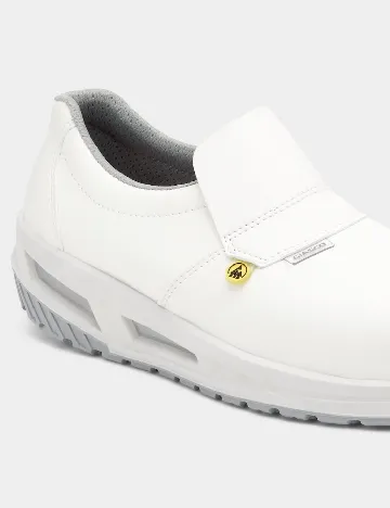 Pantofi de protectie cu varf metalic Giasco, alb