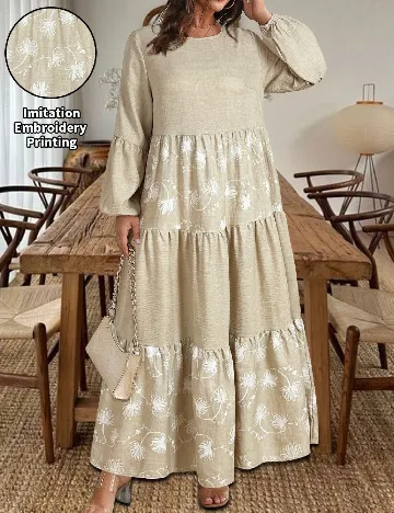 Rochie lunga SHEIN CURVE, bej