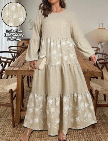 Rochie lunga SHEIN CURVE, bej