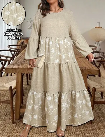 Rochie lunga SHEIN CURVE, bej