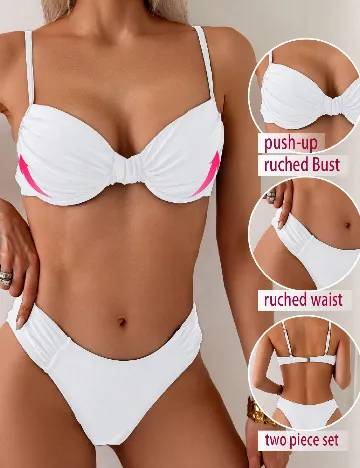 Costum de baie SHEGLAM, alb