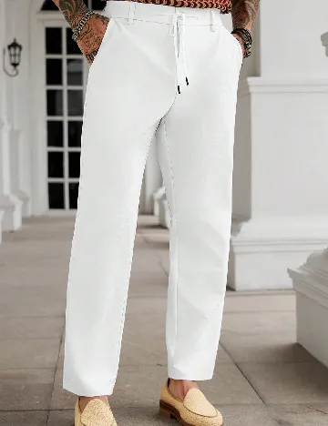 Pantaloni SHEIN, alb