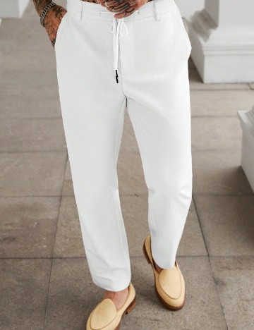 Pantaloni SHEIN, alb