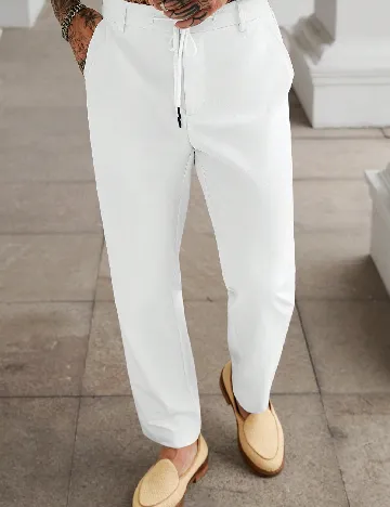 Pantaloni SHEIN, alb